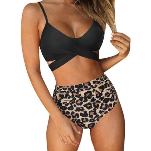 2021 Sexy Women High Waist Bikini Swimsuit Swimwear Female Thong Brazilian Biquini Bikini Set Bathing Suit Bather