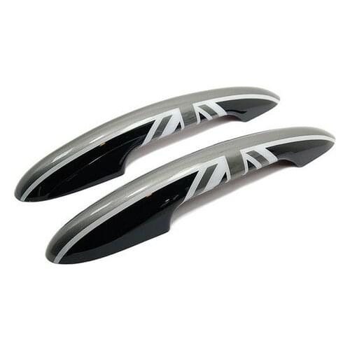 Auto Min Cooper F55 F56 Door Handle Decoration Modification Stick Shell Gray Union Jack Car Accessories