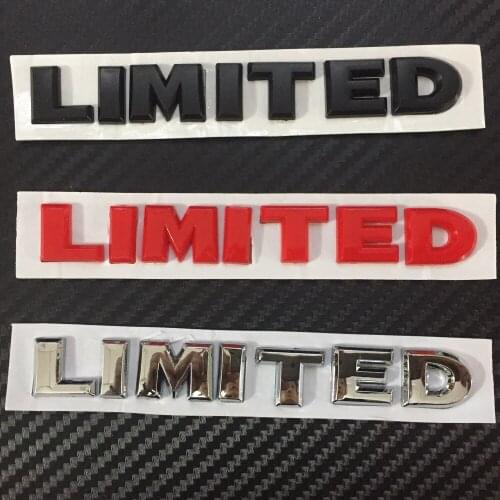 Car Badge LIMITED ABS Chrome for suv Tailgate Rear Side Emblem Sticker