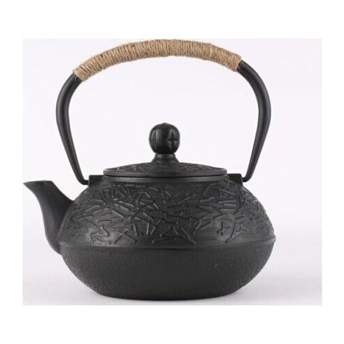 Free shipping Big cast iron teapot, pine needle shape kungfu drink ware, teapot with steel strainer infuser kettle
