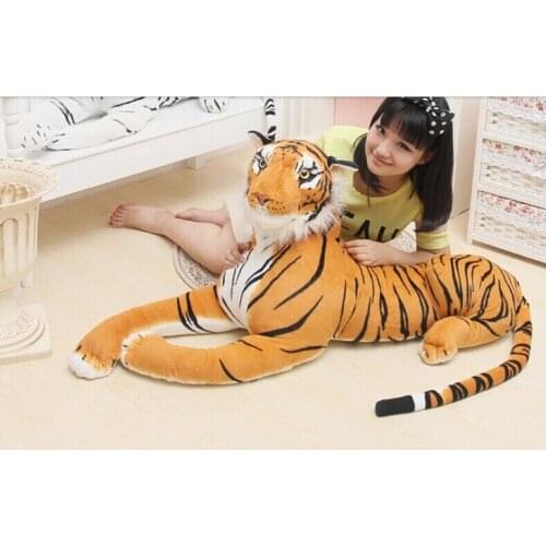 Large 105cm yellow tiger prone tiger plush toy Christmas gift b2074