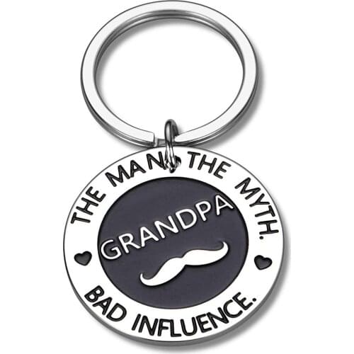 Appreciation Keychain Birthday Christmas Valentines Day Funny Keyring Gift for Grandfather I Love You Tag Thanksgiving Baby Kid