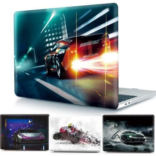 Sports Car Pattern Laptop Shell Cover Case For Apple Macbook Pro Air 11 12 13 15 Protective Bag Sleeve for Mac 11.6 13.3 16