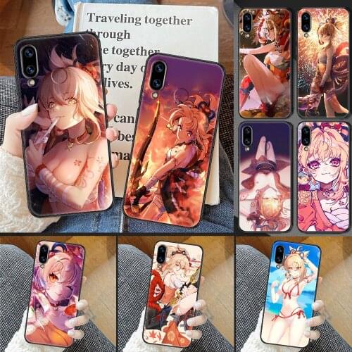 Genshin Impact Yoimiya Phone case For Huawei Honor 6 7 8 9 10 10i 20 A C X Lite Pro Play black art funda 3D hoesjes painting