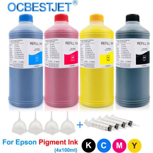 4x1000ml Pigment Ink For Epson CX3900 CX4300 CX7300 TX119 XP-235 PX660 SX125 SX130 Printer Ink Pigment Ink Bottle For Epson