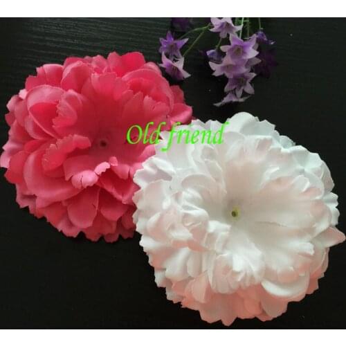 4.5" DIY Soft Petal Peony flowers without center with felt back for children hair flower 120pcs/lot 12 colors free shipping