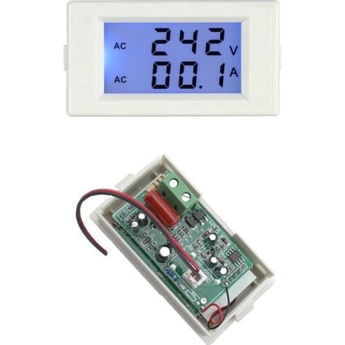 Dual Display AC 100V-300V Voltmeter ammeter LCD Digital Volt Amp Panel Meter Voltage Ampermeter 110V 220V