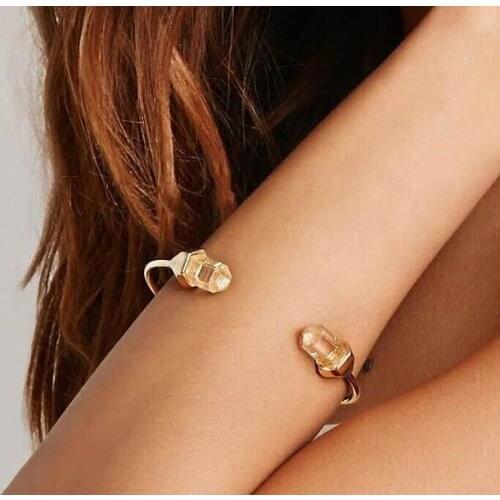 Europe and America Jewelry Fashion Retro Simple Six-pointed Crystal Open Bracelet J1013