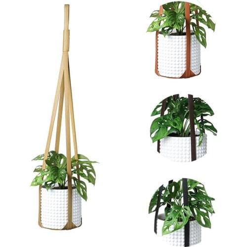 PU Leather Plant Hangers Hanging Planter Flower Pot Holder Home Decor For Indoor Plants Cactus Succulent Balcony decoration