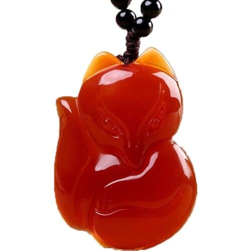 Koraba Fine Jewelry C1lint Womens Collection Gems Fox Queen Pendant Necklace Grounding Stone Protection Free Shipping