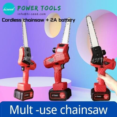 Lithium Cordless Electric One-hand Saw Household Small Logging Electric Chain Saw Outdoor Wireless Tree-cutting Logging Saw