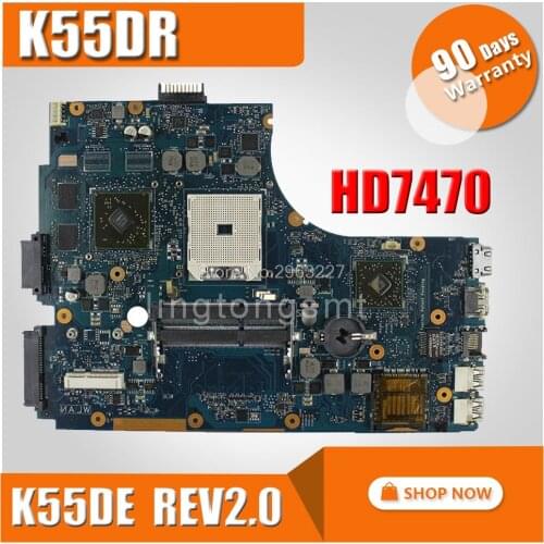 K55DR Motherboard Rev 2.0 HD 7470M 1GB A80M For Asus A55DR K55DR K55D Laptop motherboard K55DR Mainboard K55DR Motherboard