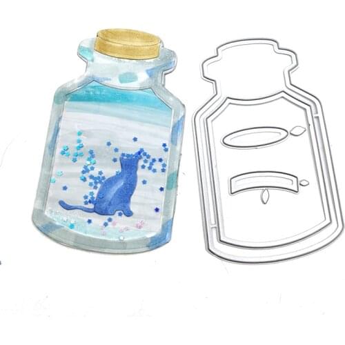 Julyarts Art Wishing Bottle Metal Cutting Dies New 2020 Die Cuts For Scrapbooking Art Crafts Birthday Thanksgivi Card Making