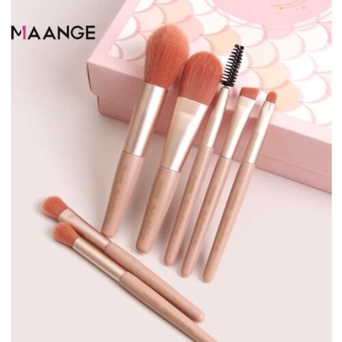 5/6/7pcs Makeup Brushes Sets Portable Mini Powder Eyeshadow Blusher Brush Rich Soft Silky Hairs Easy To Clean Makeup Tools