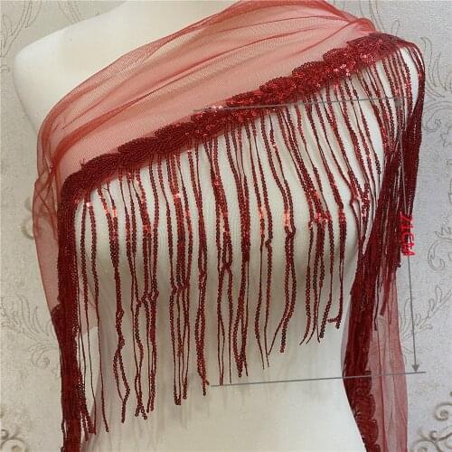 New Fashion Product 21CM Sequins Fringe Tassel for Dress Accessories