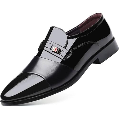 Spring Autumn Soild Mens Dress Shoes Light Leather Slip on Shoes Wearable Breathable Light Bottomed Casual Business Work Shoes