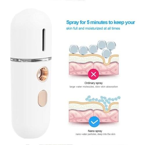 Nano USB Facial Steamer Mini Portable Facial Sprayer Humidifier Hydrating Cold Spray Apparatus Beauty Moisturizing Device