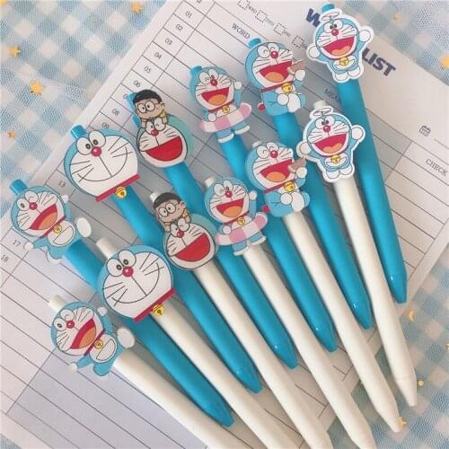 0.5mm 6 Piece dream cat Gel Cute Pen Creative blue and white Color Office Gift School Supplies Stationery Kawaii Funny Pens