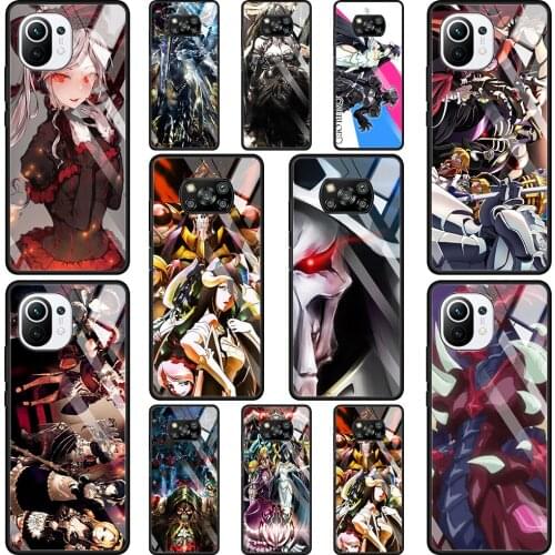 Phone Glass Case For Mi Poco X3 NFC 10T 9T Note 10 11 Pro Lite Ultra 11i F3 Transparent Fitted Fundas Overlord