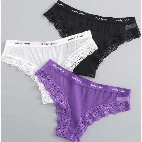 Womens Sexy Lace G-string Panties Underwear Perspective Thong Briefs Transparent Tempting Underpants Girls Intimates Lingerie