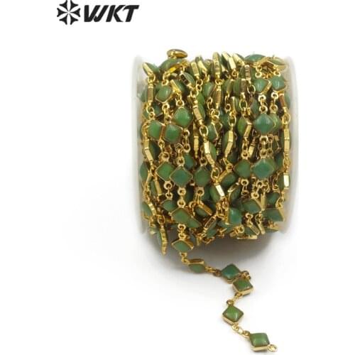 WKT WT-RBC101 Fresh And Lovely Light Green Natural Resin Bead Chain Suitable For Women To Make Necklaces And Bracelets
