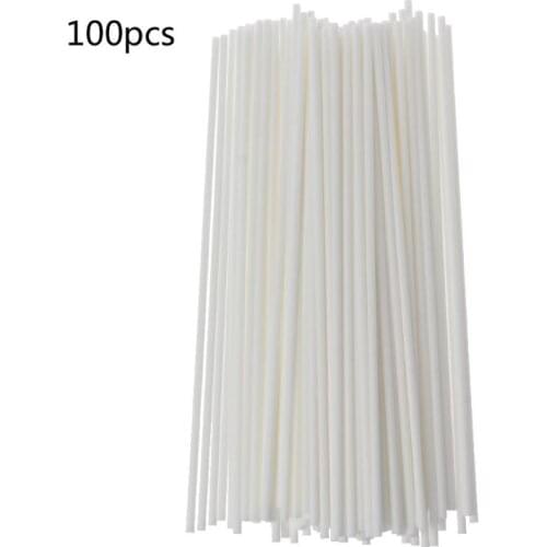 100Pcs 19cmx3mm white Fiber Sticks Diffuser Aromatherapy Volatile Rod for Home Fragrance Diffuser Home Decoration