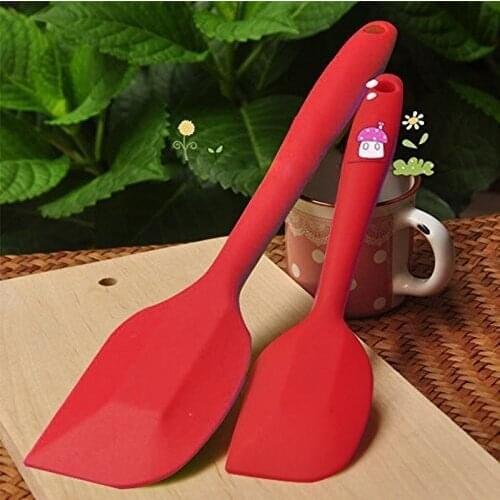 2pc Silicone Spatula Baking Spatulas Cake Spatula Butter Mixer Cake Tool/ Mixing Batter Scraper Brush Kitchen Baking Tool