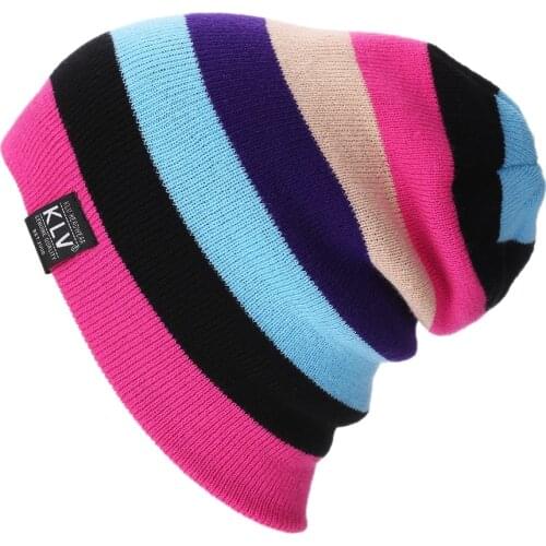 2017 Brand Bonnet Beanies Knitted Winter Caps Skullies Winter Hats For Women Outdoor Ski Sports rainbow Beanie Gorras Touca