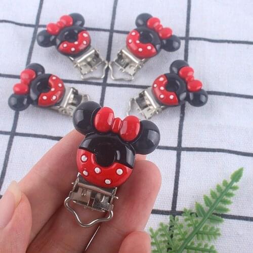 Cute Nipple Pacifiers Clips Holder Clip for DIY Baby Boy Girl Dummy Chain 5/10pcs