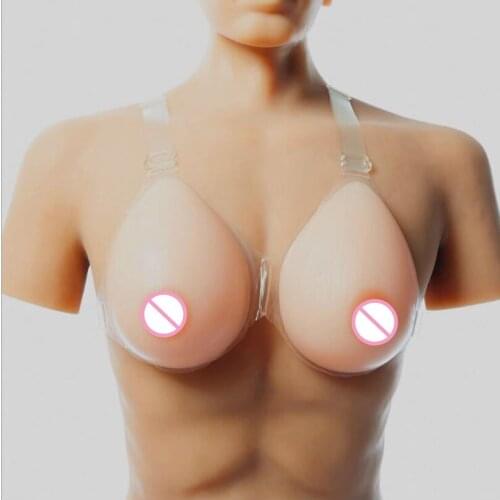 600g Adhesive water drop design Super soft Silica gel Breast Form Supports Artificial Fake False Breast Real touch feeling MR073