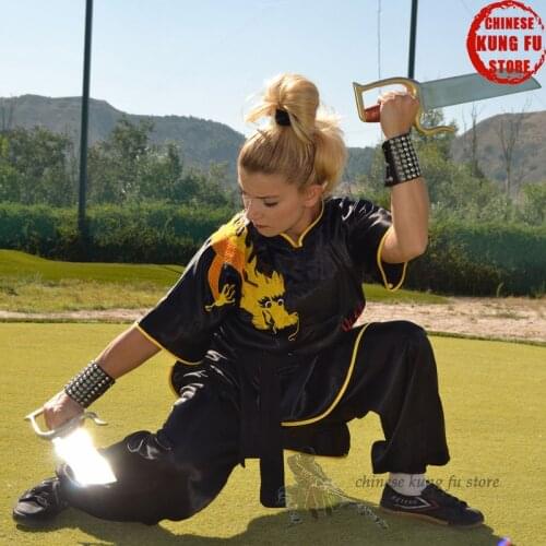 7 Colors Satin Tai chi Uniform Wushu Competition Performance Kung fu Martial arts Wing Chun Suit