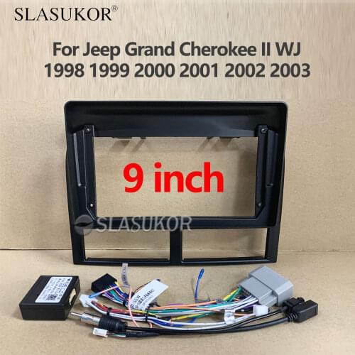 9 INCH Audio Fitting For JEEP GRAND CHEROKEE 1998 1999-2005 Car Radio Dashboard GPS stereo panel for mounting 2 Din CD DVD frame