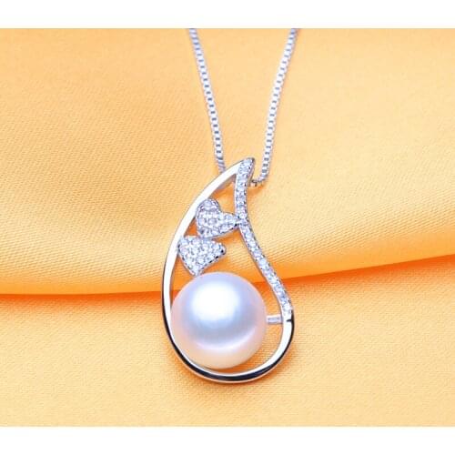 Accessories Natural Pearl necklace ,Bohemia pearl jewelry charmnecklace for women gift pearl heart pendant jewelry box,LOVE