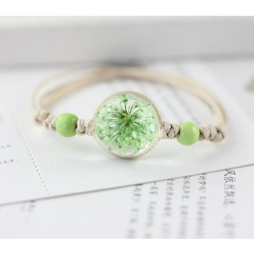 Dry flower ball bracelet han edition fresh girlfriends all over the sky star ball bracelet female student contracted #1385