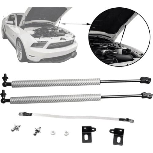 Damper for Ford Mustang 2003-2014 Front Bonnet Hood Modify Gas Struts Carbon Fiber Lift support Gas shock Spring