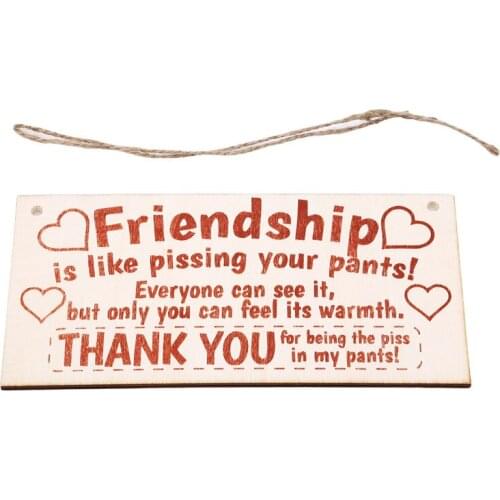 Friendship Sign Best Friend Plaque Gift Shabby Chic Heart & Thank You Hanging Gift Plaque Pendant Tags Decor