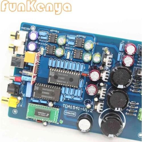Finished DAC Board Optical Fiber Coaxial USB Decoder Preamplifier Board TDA1521 SAA7220