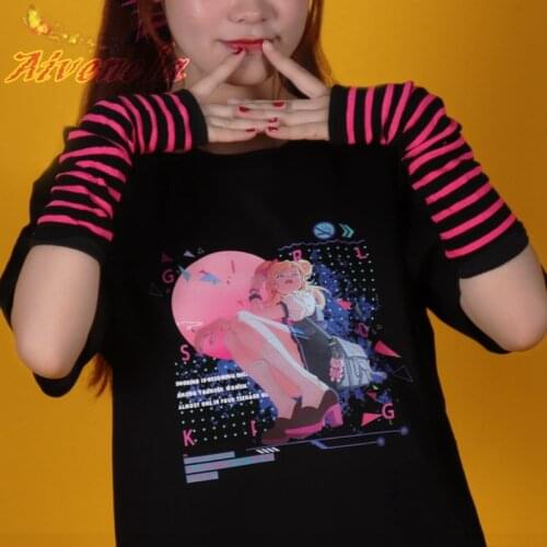 Harajuku Y2K Hot Girls Punk Striped Knitted Fingerless Glove Knitwear JK Arm Cover Long Mittens AFC1207