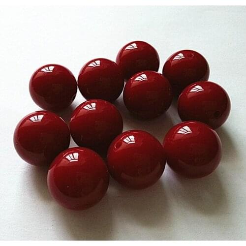 20MM 105pcs /Lot dark red color chunky Gumball Bubblegum Acrylic Solid Beads, Colorful Chunky Beads for Necklace Jewelry