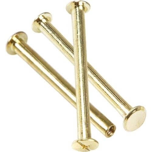 M5*50 Plated Copper Account Screw Rivet /Book Screw / Album Sample Book Docking Cook Pin M5 Hardware