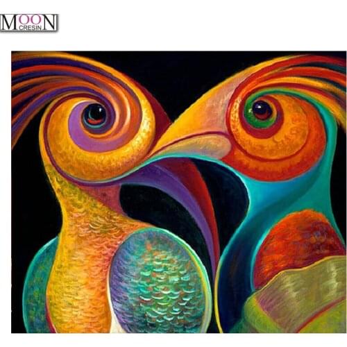 Diy Diamond Painting Two Brid Diamond Embroidery Mosaic Picture Of Rhinestones,Cross-stitch Full Square&Round Painting