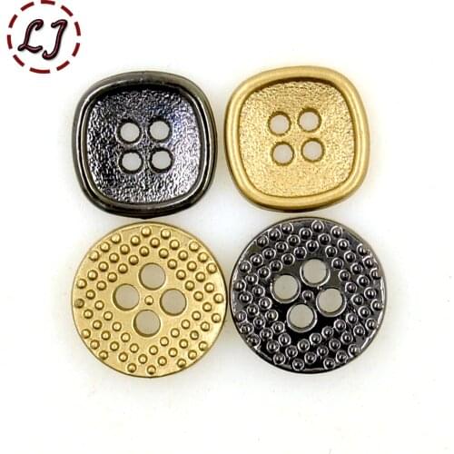 New arrived High quality 10pcs/lot small metal sewing button zinc alloy gold black color used for T-shirt garment accessories