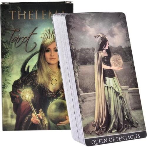 New 78pcs English Thelema Tarot Cards Portabel Game Toy Fate Divination Card Set With PDF Guidebook Friend Party Playing Poker