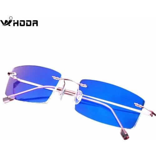 Titanium Alloy Rimless Anti Blue light Glasses Frame Male Female Goggles Ultra-light Radiation-resistant Computer Gaming Eyewear