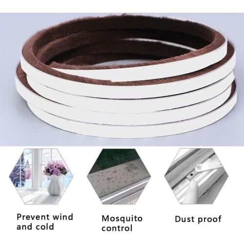 Brush Strip Self Adhesive Door Window Sealing Strip Home Door Window Sound Insulation Wind-proof Strip