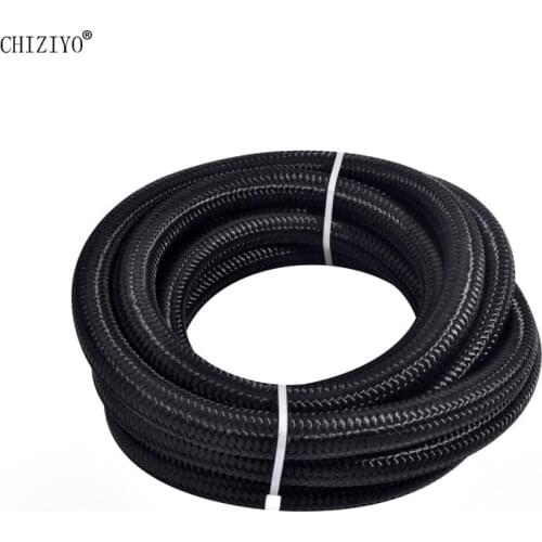 1/2/2.5/3/6 m AN4 AN6 AN8 AN10 Nylon Stainless Steel Braided Brake Gas Oil Cooler Fuel Line Hose CPE Synthetic Rubber Fuel Pipe