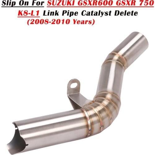 Slip On For SUZUKI GSXR 600 750 GSXR600 K8 - L1 GSXR750 2008 09 2010 Motorcycle Exhaust Escape Middle Link Pipe Catalyst Delete