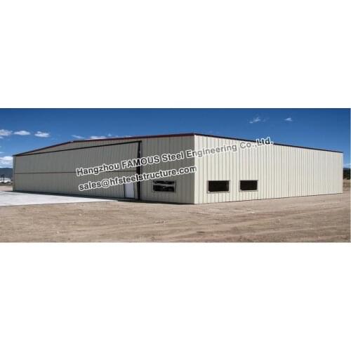 Single Bay PEB Steel Aircraft Hangars With Electrical Roll-up Doors
