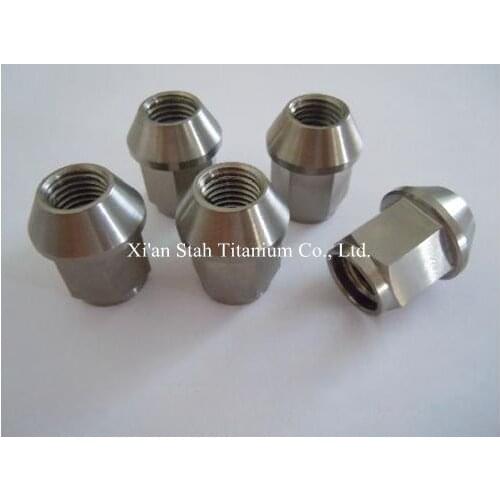 Titanium TC4 GR5 Car Wheel Rim Lug Nuts Bolt 12X1.25 X27mm / 12 X1.5X27mm 25g/pc Strength more than 900MPa