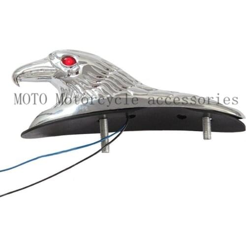 ATV Dirt Motorcycle Universal Front Fender Ornament Eagle Head Statue Fender Mudguard Bonnet Emblem Mudguard Bonnet Aluminum